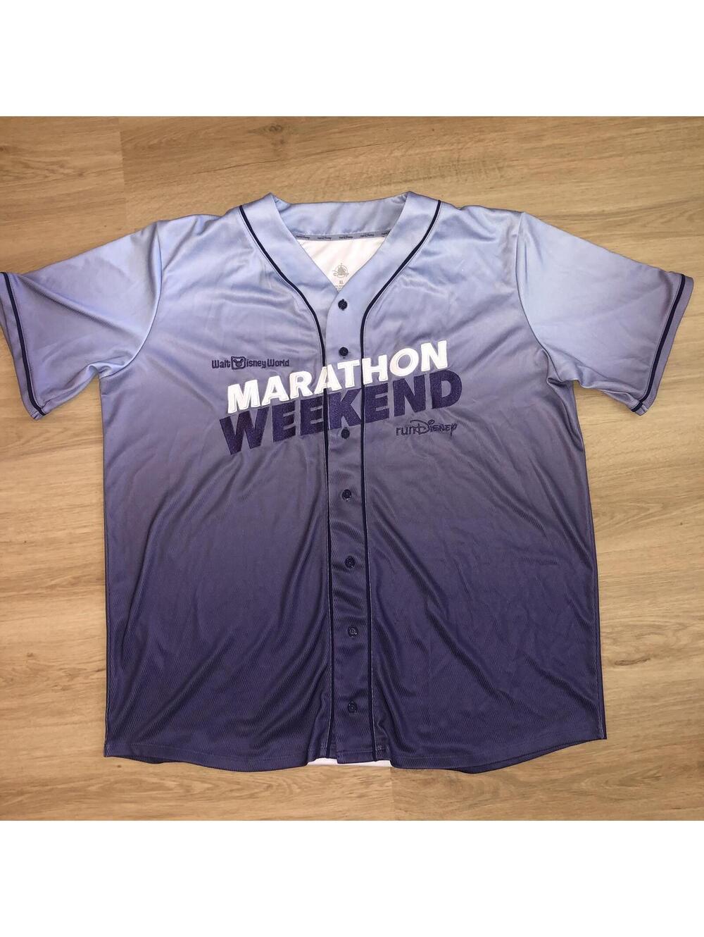 DISNEY WORLD RUNDISNEY MARATHON WEEKEND 2026 JERSEY ADULT SIZE XL BLUE